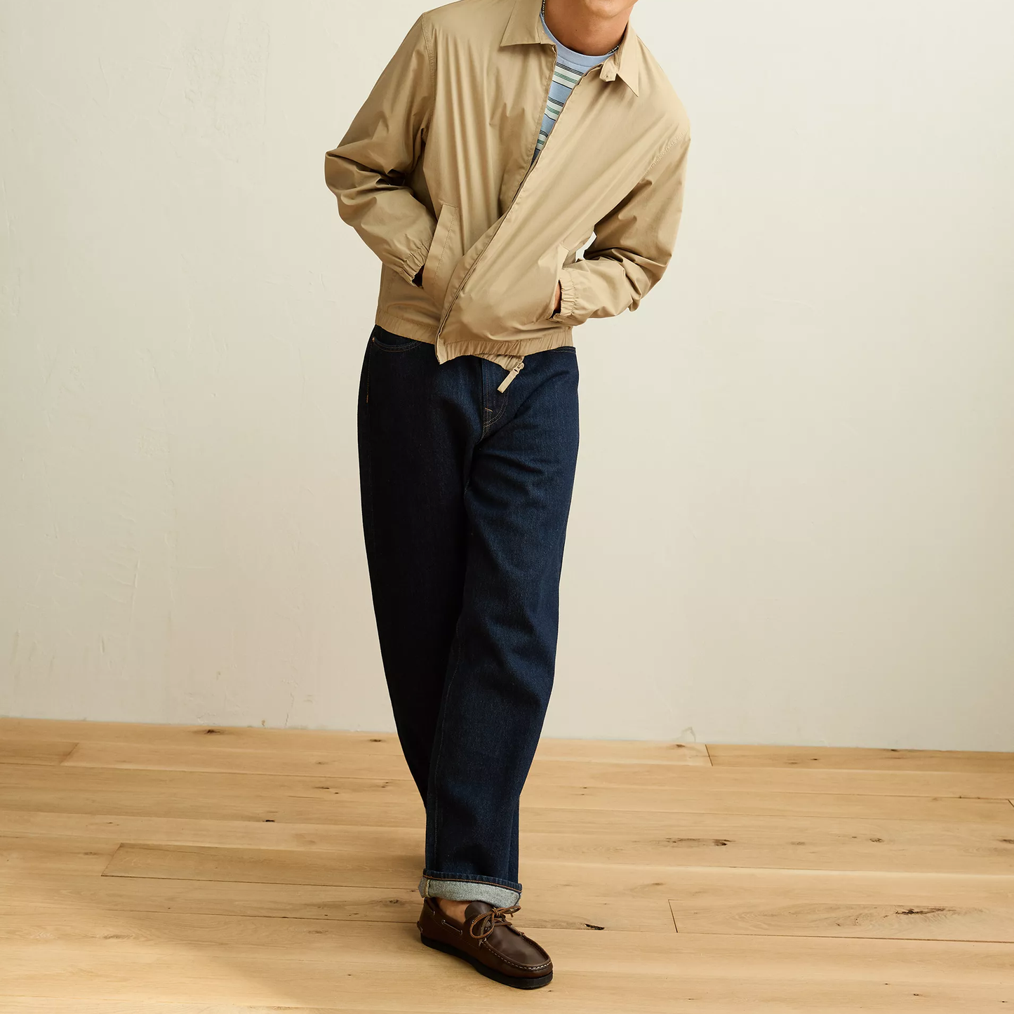 Standard Fit Lightweight Nylon Blend Full‑Zip Mens Transitional Jacket