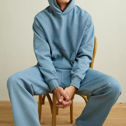 Relaxed Fit Heavyweight Fleece Pullover Mens Hoodie