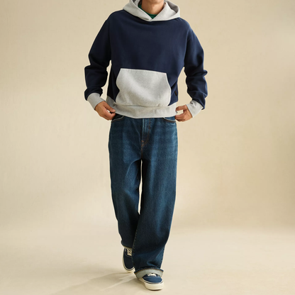 Relaxed Fit Heavyweight Fleece Pullover Mens Hoodie