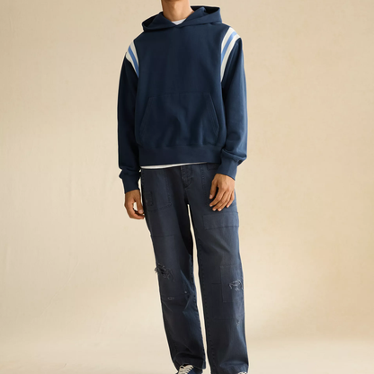 Relaxed Fit Heavyweight Fleece Pullover Mens Hoodie