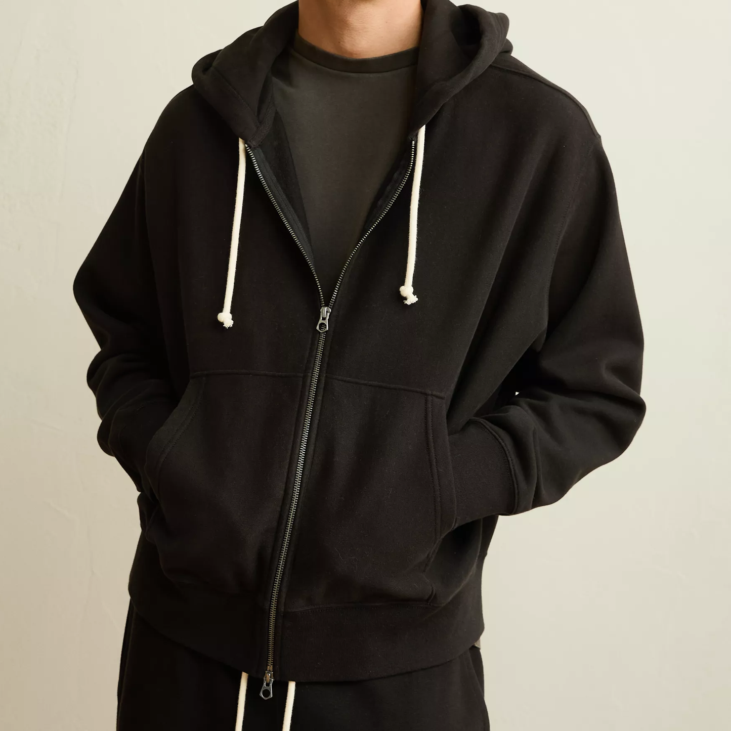 Classic Fit Heavyweight Fleece Full‑Zip Mens Hoodie