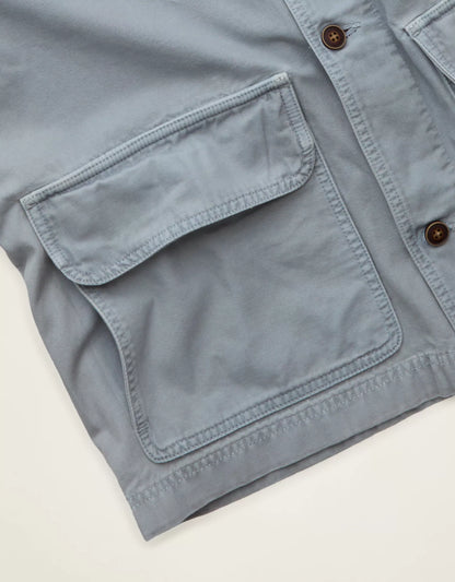 Classic Fit Stretch Duck Canvas Corduroy‑Collar Mens Barn Coat Jacket